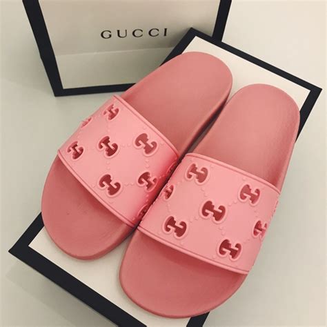 gucci rose gold slides|pink Gucci slides nordstrom.